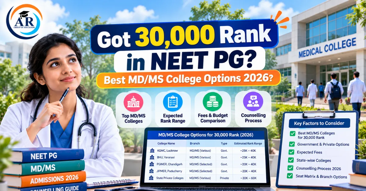 Got 30,000 Rank in NEET PG? Which MD/MS Colleges Could You Target?
