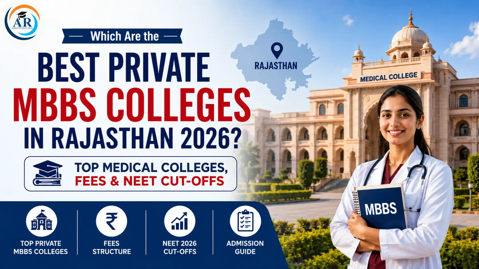 Which Are the Best Private MBBS Colleges in Rajasthan 2026? Top Medical Colleges, Fees & NEET Cut-Offs